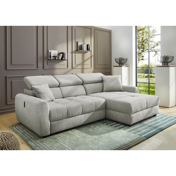 Jockenhöfer Gruppe Ecksofa Move, L-Form, B: 270cm, mit 60 cm elektrischer Sitztiefenverstellung, 140kg Belastbarkeit je Sitz, Kopfteilverstellung & USB-Anschlus