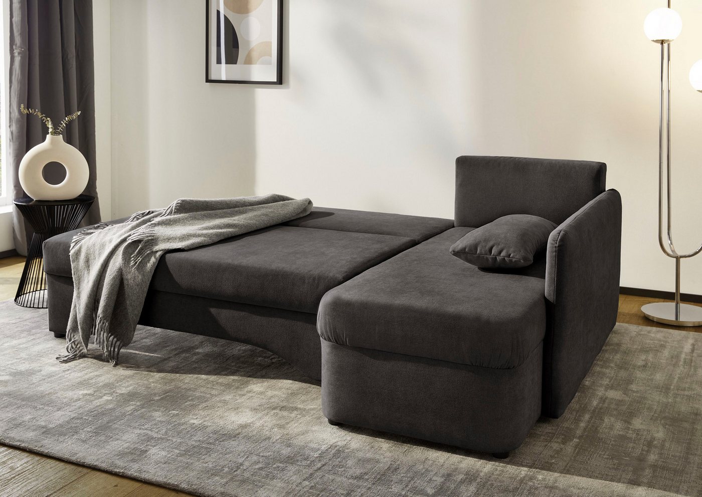 Jockenhöfer Gruppe Ecksofa Nivaris L-Form, B: 197 cm, mit Schlaffunktion & Bettkasten, Unser Dauertiefpreis – Bild 2 von 5