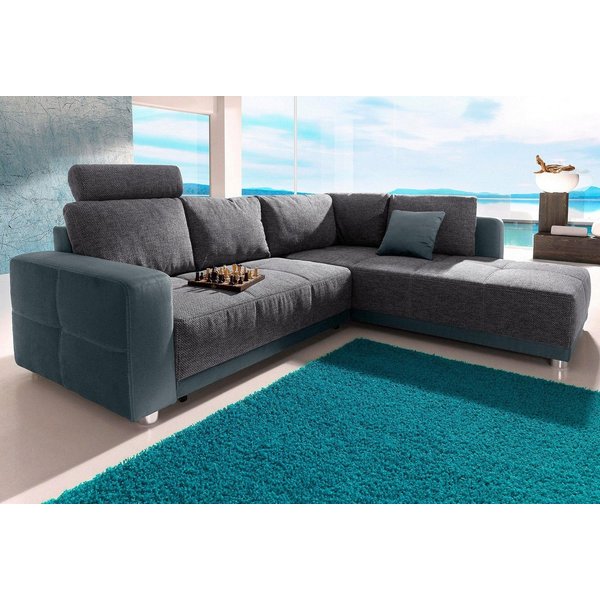 Jockenhöfer Gruppe Ecksofa Orlando L-Form, B: 257 cm, mit Schlaffunktion, Bettkasten, Zierkissen & Kopfstützen