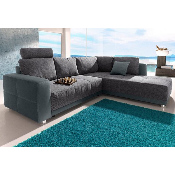 Jockenhöfer Gruppe Ecksofa Orlando L-Form, B: 257 cm, mit Schlaffunktion, Bettkasten, Zierkissen & Kopfstützen