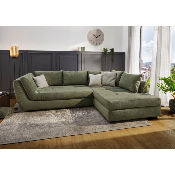 Jockenhöfer Gruppe Ecksofa Rascasse L-Form, B: 322 cm, mit Zierkissen, XXL-Sofa