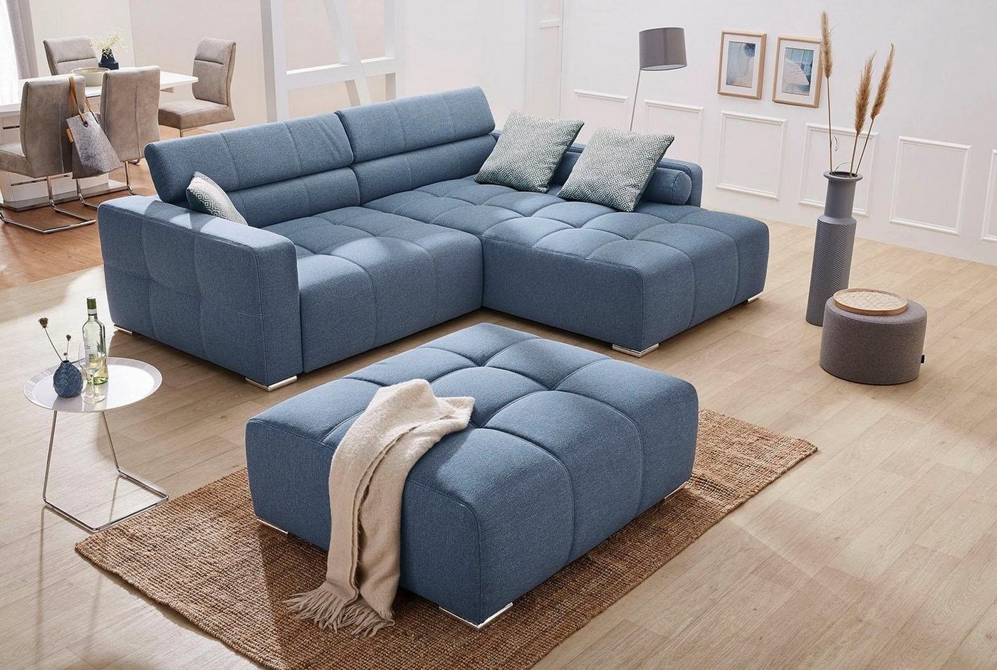 Jockenhöfer Gruppe Ecksofa Salerno L-Form, B: 280 cm, im Big-Sofa-Style, mit Kopfteilverstellung & Zierkissen – Bild 5 von 5