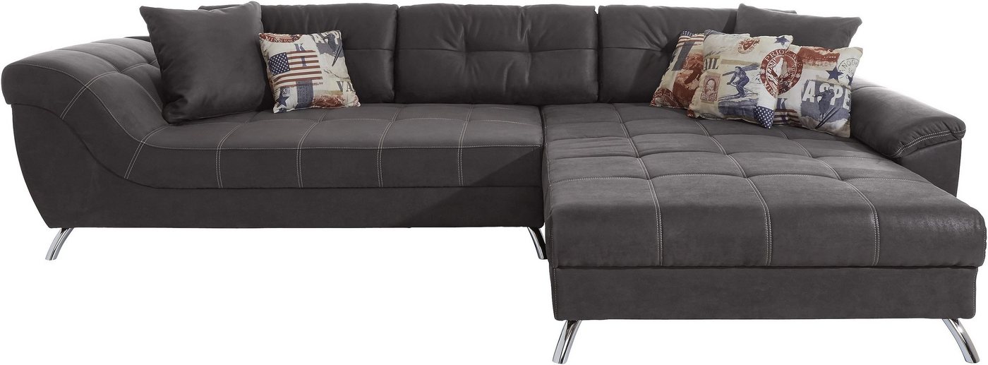 Jockenhöfer Gruppe Ecksofa San Francisco L-Form, B: 358 cm, mit Zierkissen, eingearbeiteter Kaltschaummatte – Bild 2 von 5