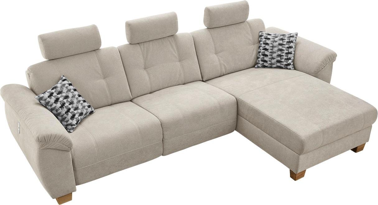 Jockenhöfer Gruppe Ecksofa Savona L-Form, B: 299 cm, mit elektr. Relaxfunktion, USB, 2 Zierkissen & 3 Kopfstützen – Bild 5 von 5