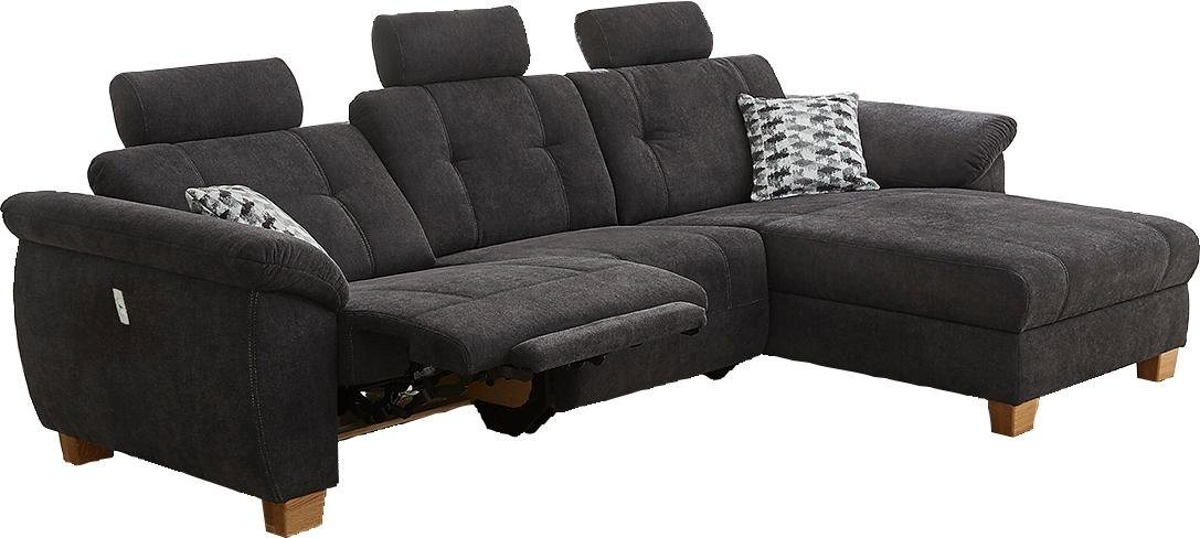 Jockenhöfer Gruppe Ecksofa Savona L-Form, B: 299 cm, mit elektr. Relaxfunktion, USB, 2 Zierkissen & 3 Kopfstützen – Bild 4 von 5