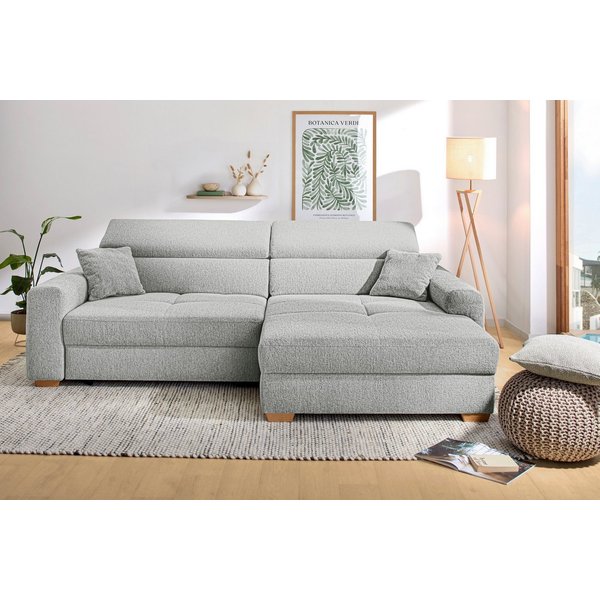 Jockenhöfer Gruppe Ecksofa Slider L-Form, B: 277 cm Couch, 60cm elektrische Sitztiefenverstellung, 140kg Belastbarkeit, USB-Anschluss, Kopfteilverstellung & Zie