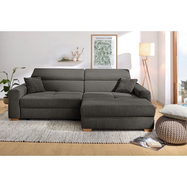 Jockenhöfer Gruppe Ecksofa Slider L-Form, B: 277 cm Couch, 60cm elektrische Sitztiefenverstellung, 140kg Belastbarkeit, USB-Anschluss, Kopfteilverstellung & Zie