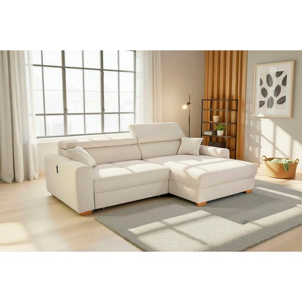 Jockenhöfer Gruppe Ecksofa Slider L-Form, B: 277 cm Couch, 60cm elektrische Sitztiefenverstellung, 140kg Belastbarkeit, USB-Anschluss, Kopfteilverstellung & Zie