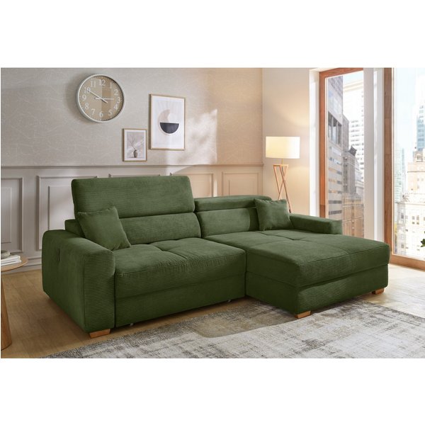 Jockenhöfer Gruppe Ecksofa Slider L-Form, B: 277 cm Couch, 60cm elektrische Sitztiefenverstellung, 140kg Belastbarkeit, USB-Anschluss, Kopfteilverstellung & Zie