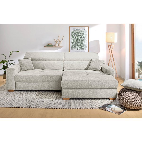 Jockenhöfer Gruppe Ecksofa Slider L-Form, B: 277 cm Couch, 60cm elektrische Sitztiefenverstellung, 140kg Belastbarkeit, USB-Anschluss, Kopfteilverstellung & Zie