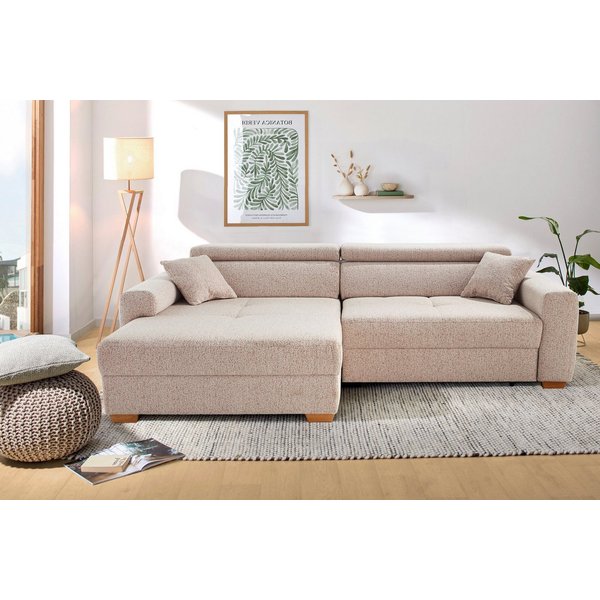 Jockenhöfer Gruppe Ecksofa Slider L-Form, B: 277 cm Couch, 60cm elektrische Sitztiefenverstellung, 140kg Belastbarkeit, USB-Anschluss, Kopfteilverstellung & Zie
