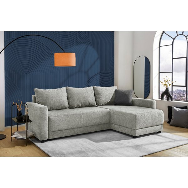 Jockenhöfer Gruppe Ecksofa Venezia L-Form, B: 234 cm, mit Schlaffunktion, Bettkasten & Zierkissen