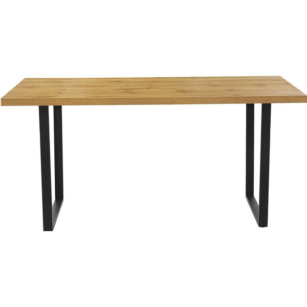 Jockenhöfer Gruppe Esstisch Leipzig, stilvolle Wildeiche-Optik, melaminbeschichtet, 160x80 cm