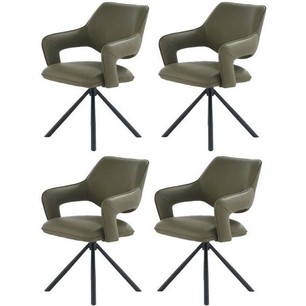 Jockenhöfer Gruppe Esszimmerstuhl Lambert (Set, 4 St), 4-Fuss-Stuhl, Drehfunktion (360), Lederoptik, bis 150 kg belastbar