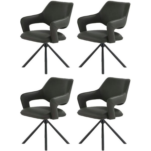 Jockenhöfer Gruppe Esszimmerstuhl Lambert (Set, 4 St), 4-Fuss-Stuhl, Drehfunktion (360), Lederoptik, bis 150 kg belastbar