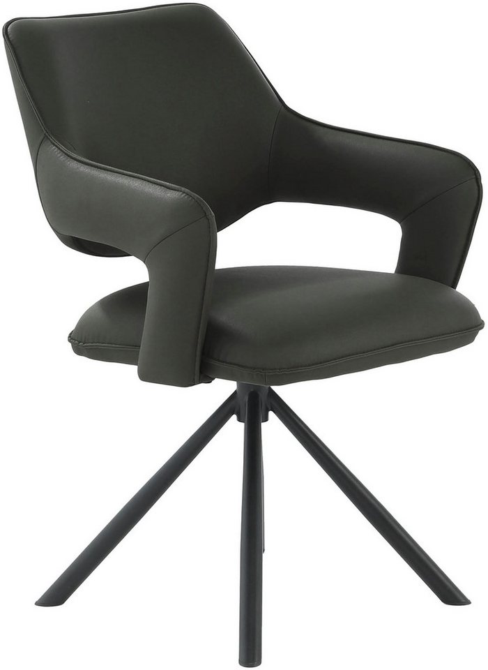 Jockenhöfer Gruppe Esszimmerstuhl Lambert (Set, 4 St), 4-Fuss-Stuhl, Drehfunktion (360), Lederoptik, bis 150 kg belastbar – Bild 3 von 5