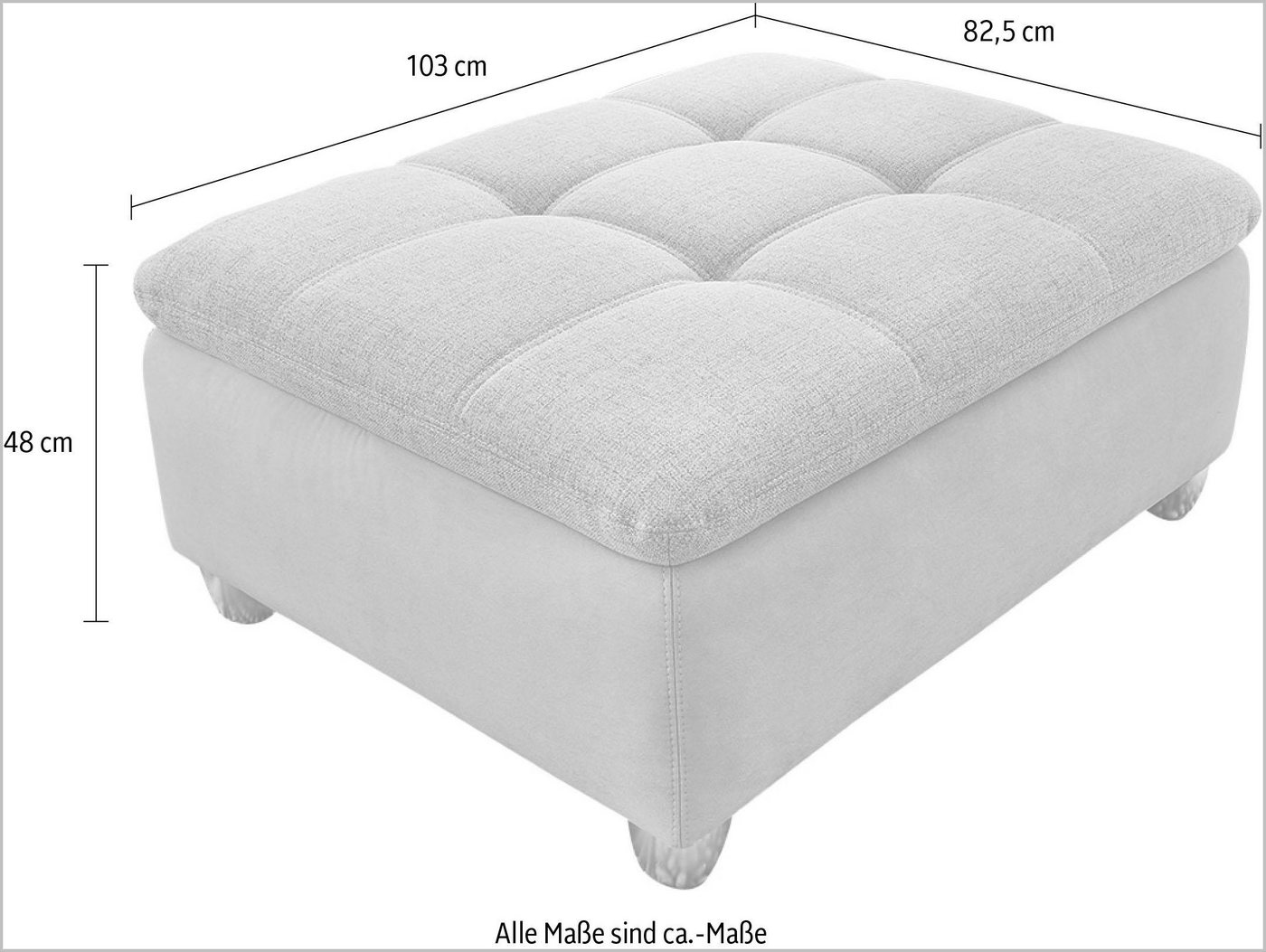 Jockenhöfer Gruppe Hocker Genua, B: 103 cm, individuell zu kombinieren – Bild 5 von 5