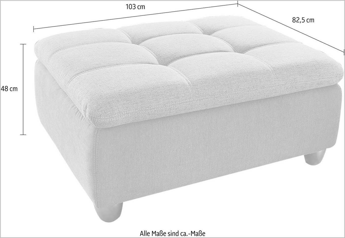 Jockenhöfer Gruppe Hocker Genua, B: 103 cm, individuell zu kombinieren – Bild 5 von 5