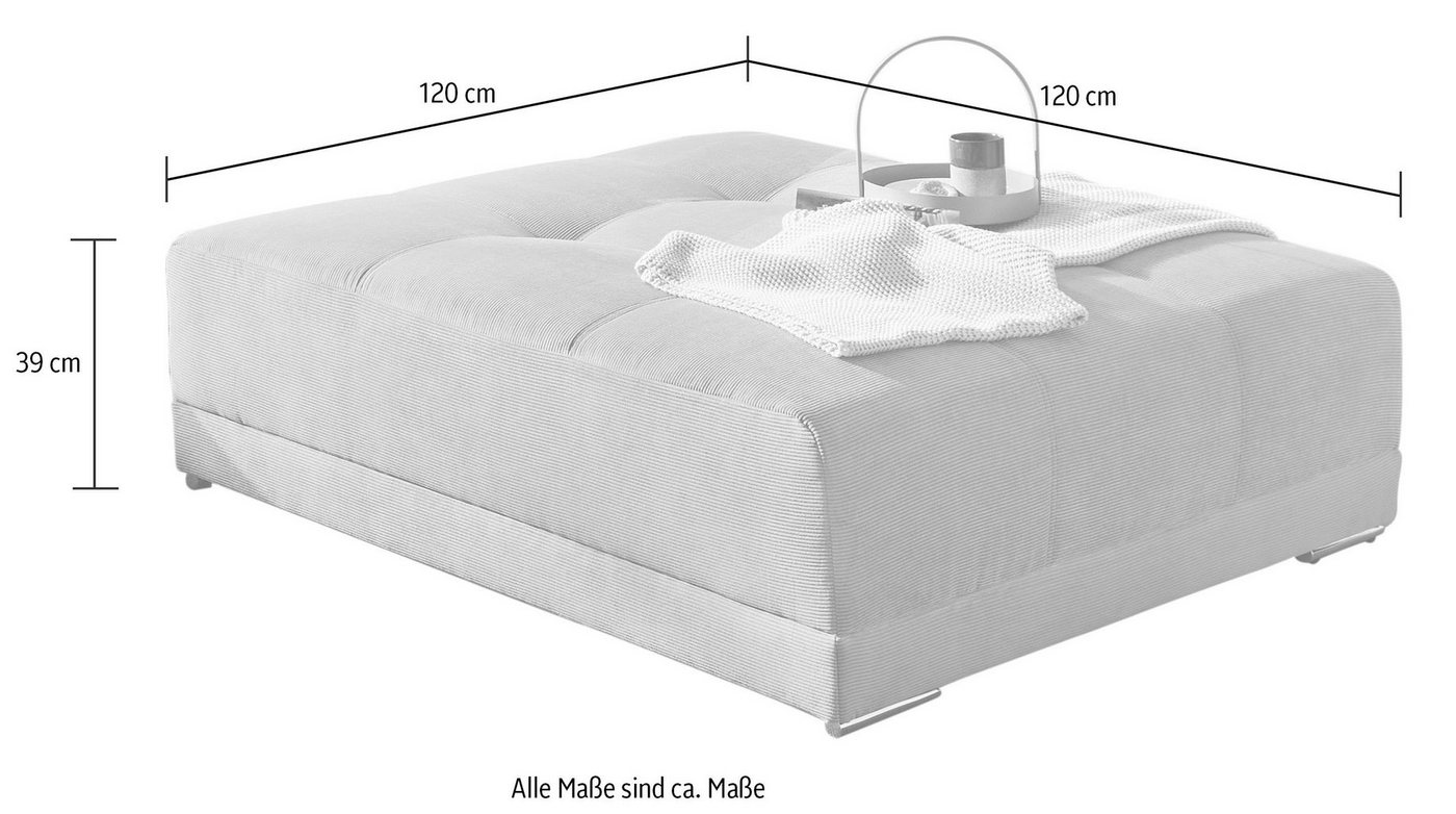 Jockenhöfer Gruppe Hocker Moldau Hocker, Mega-Hocker im XXL-Format, Federkern – Bild 4 von 5
