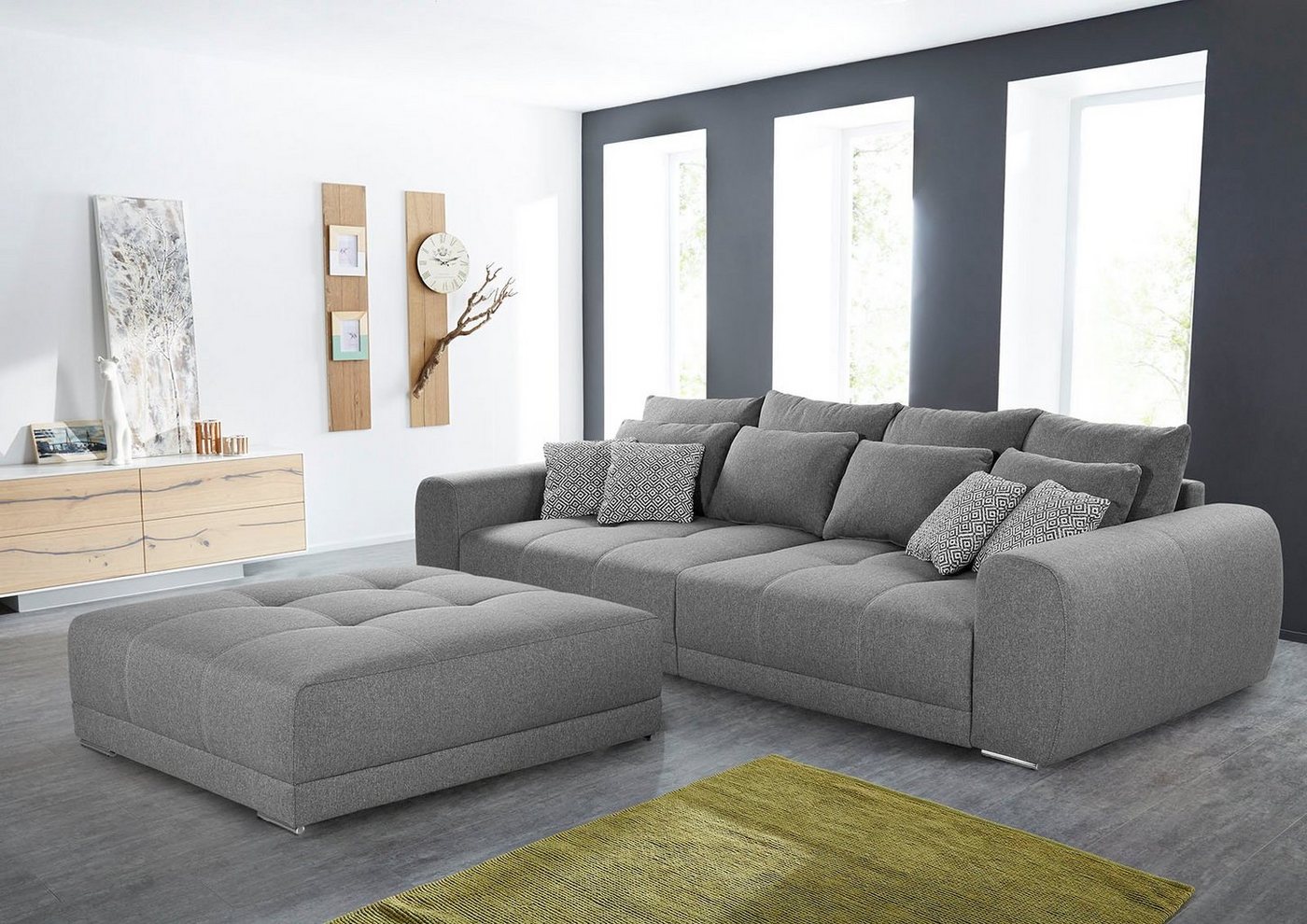 Jockenhöfer Gruppe Hocker Moldau Hocker, Mega-Hocker im XXL-Format, Federkern – Bild 4 von 5