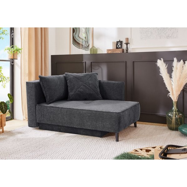 Jockenhöfer Gruppe Recamiere Rex, B: 155 cm, Liegefläche: 88x200 cm, optional mit Topper, mit Schlaffunktion, Bettkasten & Zierkissen, Federkern