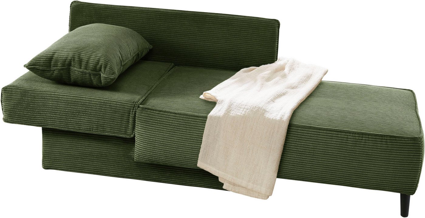 Jockenhöfer Gruppe Recamiere Rex, B: 155 cm, Liegefläche: 88x200 cm, optional mit Topper, mit Schlaffunktion, Bettkasten & Zierkissen, Federkern – Bild 3 von 5