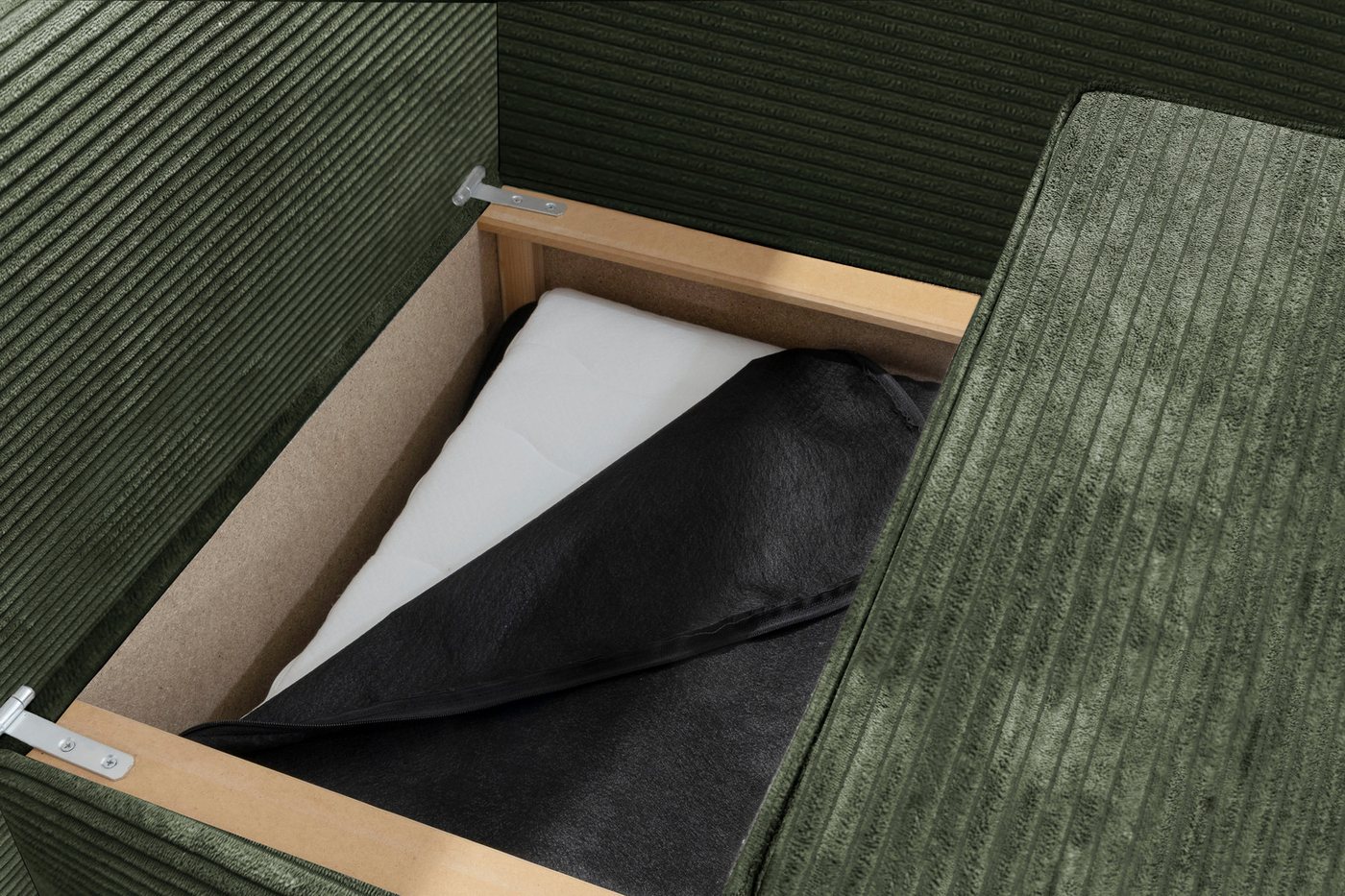 Jockenhöfer Gruppe Recamiere Rex, B: 155 cm, Liegefläche: 88x200 cm, optional mit Topper, mit Schlaffunktion, Bettkasten & Zierkissen, Federkern – Bild 4 von 5