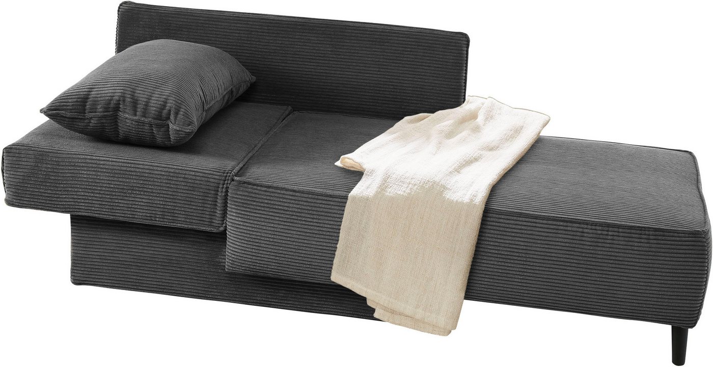 Jockenhöfer Gruppe Recamiere Rex, B: 155 cm, Liegefläche: 88x200 cm, optional mit Topper, mit Schlaffunktion, Bettkasten & Zierkissen, Federkern – Bild 3 von 5