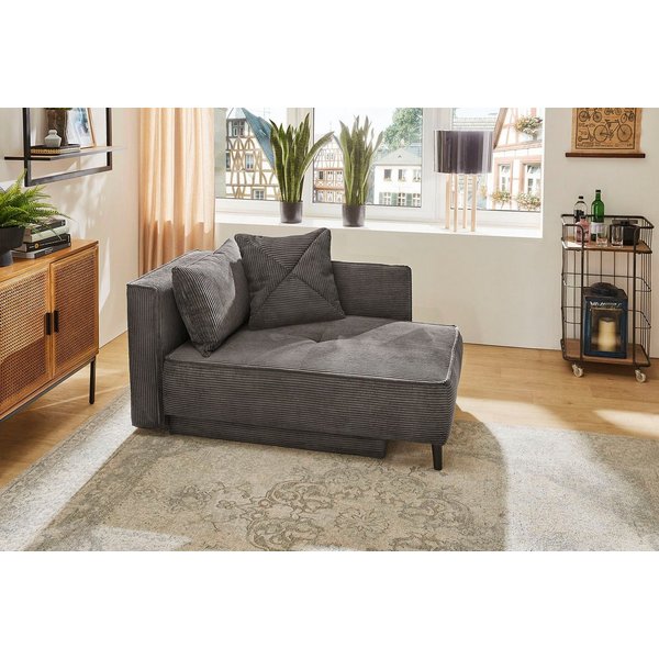Jockenhöfer Gruppe Recamiere Rex, B: 155 cm, Liegefläche: 88x200 cm, optional mit Topper, mit Schlaffunktion, Bettkasten & Zierkissen, Federkern