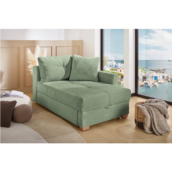 Jockenhöfer Gruppe Recamiere Romeo, B: 164 cm, Liegefl: 90x210 cm, Schlaffunktion, Schlafsofa mit Bettfunktion, Bettkasten & Kissen, Federkern