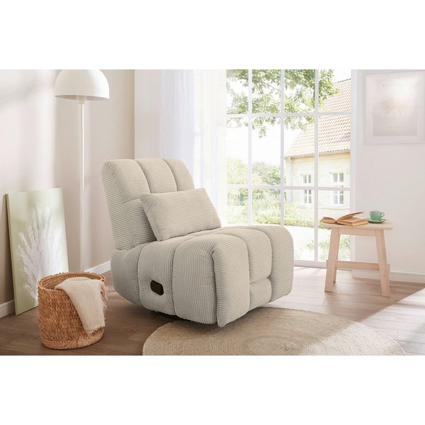 Jockenhöfer Gruppe Relaxsessel Doncaster, B: 84 cm, Sitzhöhe: 50 cm, mit Dreh-, Schauckel-, Relax- & Wippfunktion, weicher Cordstoff