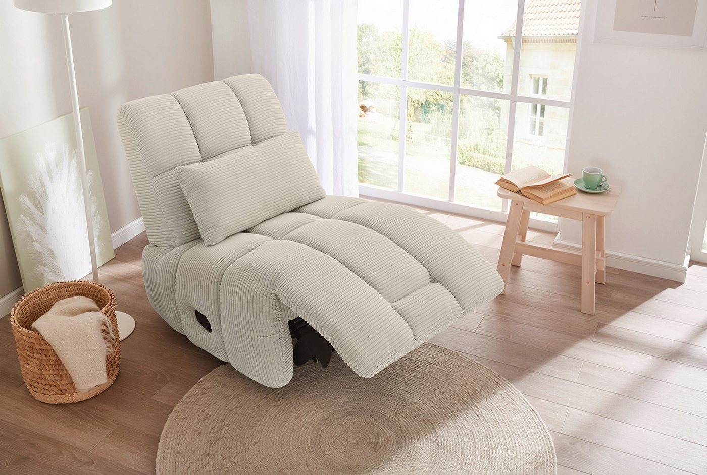 Jockenhöfer Gruppe Relaxsessel Doncaster, B: 84 cm, Sitzhöhe: 50 cm, mit Dreh-, Schauckel-, Relax- & Wippfunktion, weicher Cordstoff – Bild 2 von 5