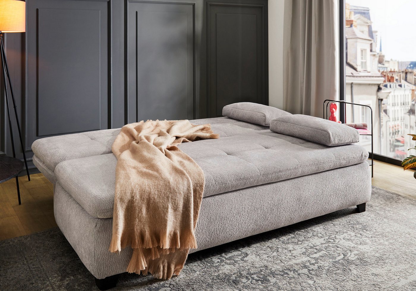 Jockenhöfer Gruppe Schlafsofa Balu, B: 201 cm, Liegefl. 151x201 cm, Dauerschläfer, mit Schlaffunktion, Bettkasten & einfachen Hub-Schwenkbeschlag – Bild 2 von 5