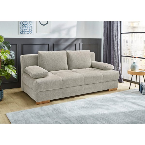 Jockenhöfer Gruppe Schlafsofa Calli, Liegefl. 160x200 cm, Dauerschläfer, wahlweise mit Topper, mit Schlaffunktion & Bettkasten, Topper, Tonnentaschenfederkern