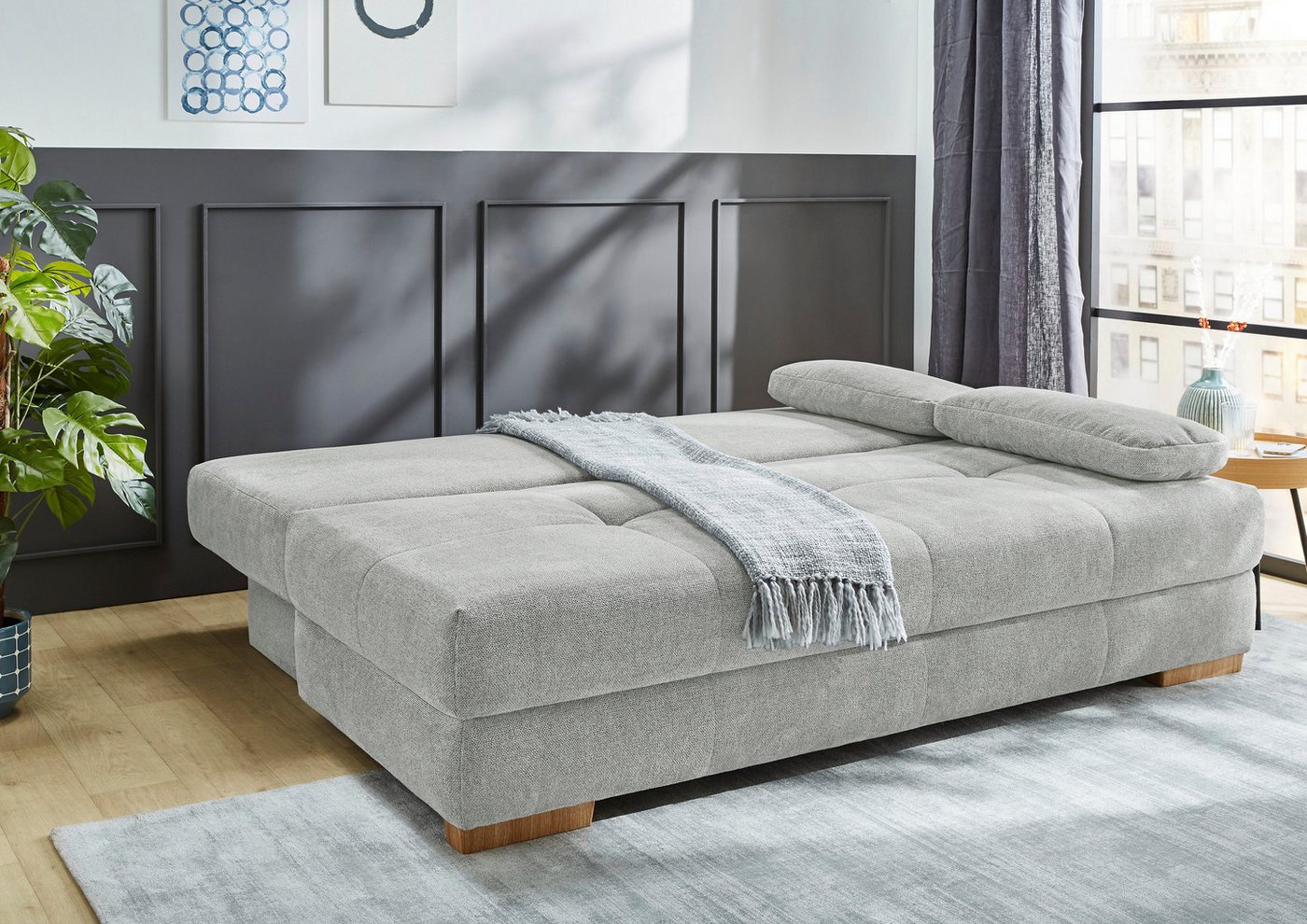 Jockenhöfer Gruppe Schlafsofa Calli, Liegefl. 160x200 cm, Dauerschläfer, wahlweise mit Topper, mit Schlaffunktion & Bettkasten, Topper, Tonnentaschenfederkern – Bild 2 von 5