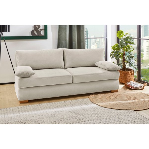 Jockenhöfer Gruppe Schlafsofa Derby, B: 201 cm, Liegefl. 160x200 cm, Dauerschläfer, mit Schlaffunktion, Bettkasten & Topper, Tonnentaschenfederkern