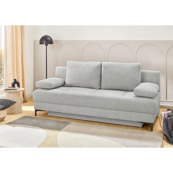 Jockenhöfer Gruppe Schlafsofa Felix, B: 205 cm, Liegefl. 155x201 cm, Dauerschlafsofa, inkl. Topper, inklusive Schlaffunktion und Bettkasten, Federkernpolsterung