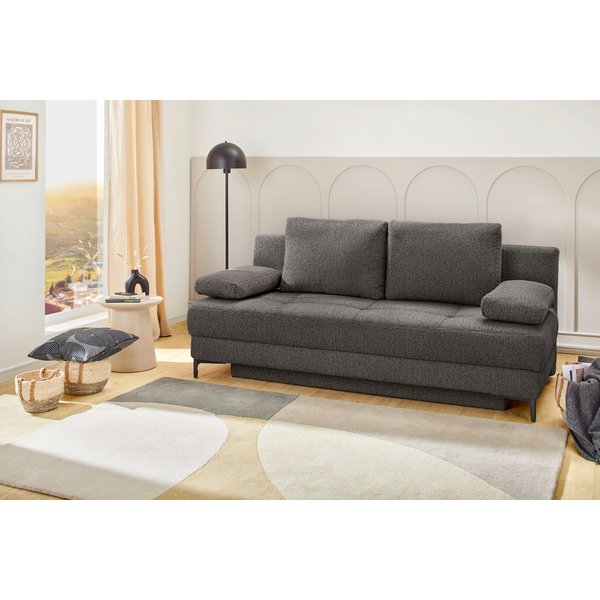 Jockenhöfer Gruppe Schlafsofa Felix, B: 205 cm, Liegefl. 155x201 cm, Dauerschlafsofa, inkl. Topper, inklusive Schlaffunktion und Bettkasten, Federkernpolsterung