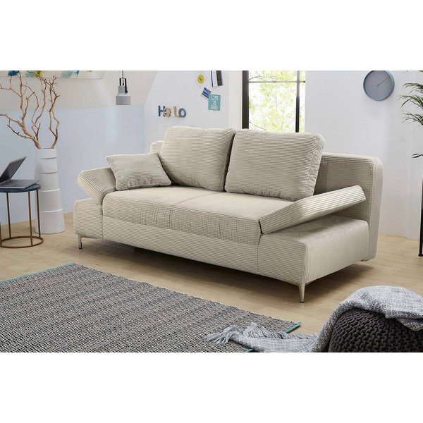 Jockenhöfer Gruppe Schlafsofa Jano, B: 202 cm, Liegefl. 144x200 cm, mit Schlaffunktion, Bettkasten, Armteilverstellung & 1 Zierkissen