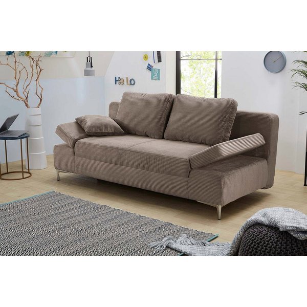 Jockenhöfer Gruppe Schlafsofa Jano, B: 202 cm, Liegefl. 144x200 cm, mit Schlaffunktion, Bettkasten, Armteilverstellung & 1 Zierkissen