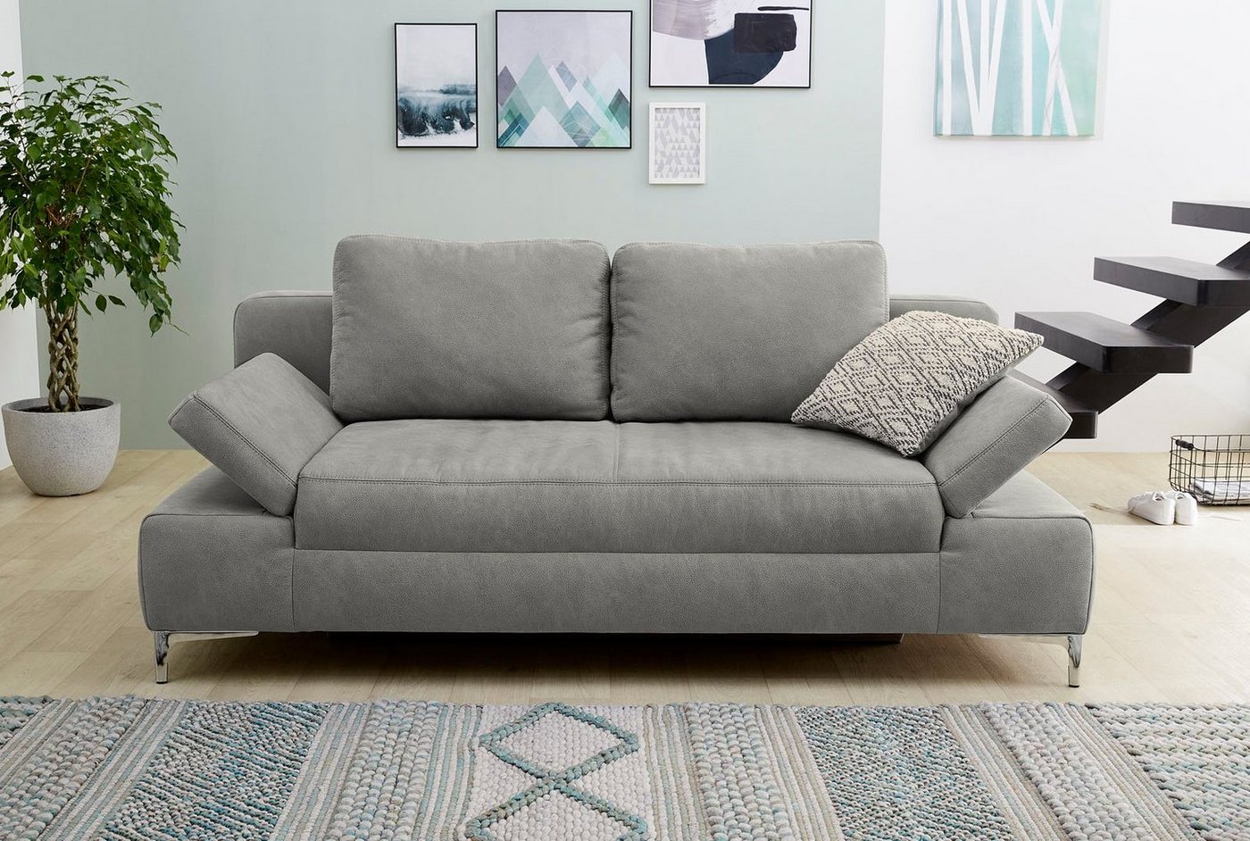 Jockenhöfer Gruppe Schlafsofa Jano, B: 202 cm, Liegefl. 144x200 cm, mit Schlaffunktion, Bettkasten, Armteilverstellung & 1 Zierkissen – Bild 5 von 5