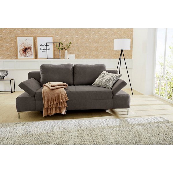 Jockenhöfer Gruppe Schlafsofa Jano, B: 202 cm, Liegefl. 144x200 cm, mit Schlaffunktion, Bettkasten, Armteilverstellung & 1 Zierkissen