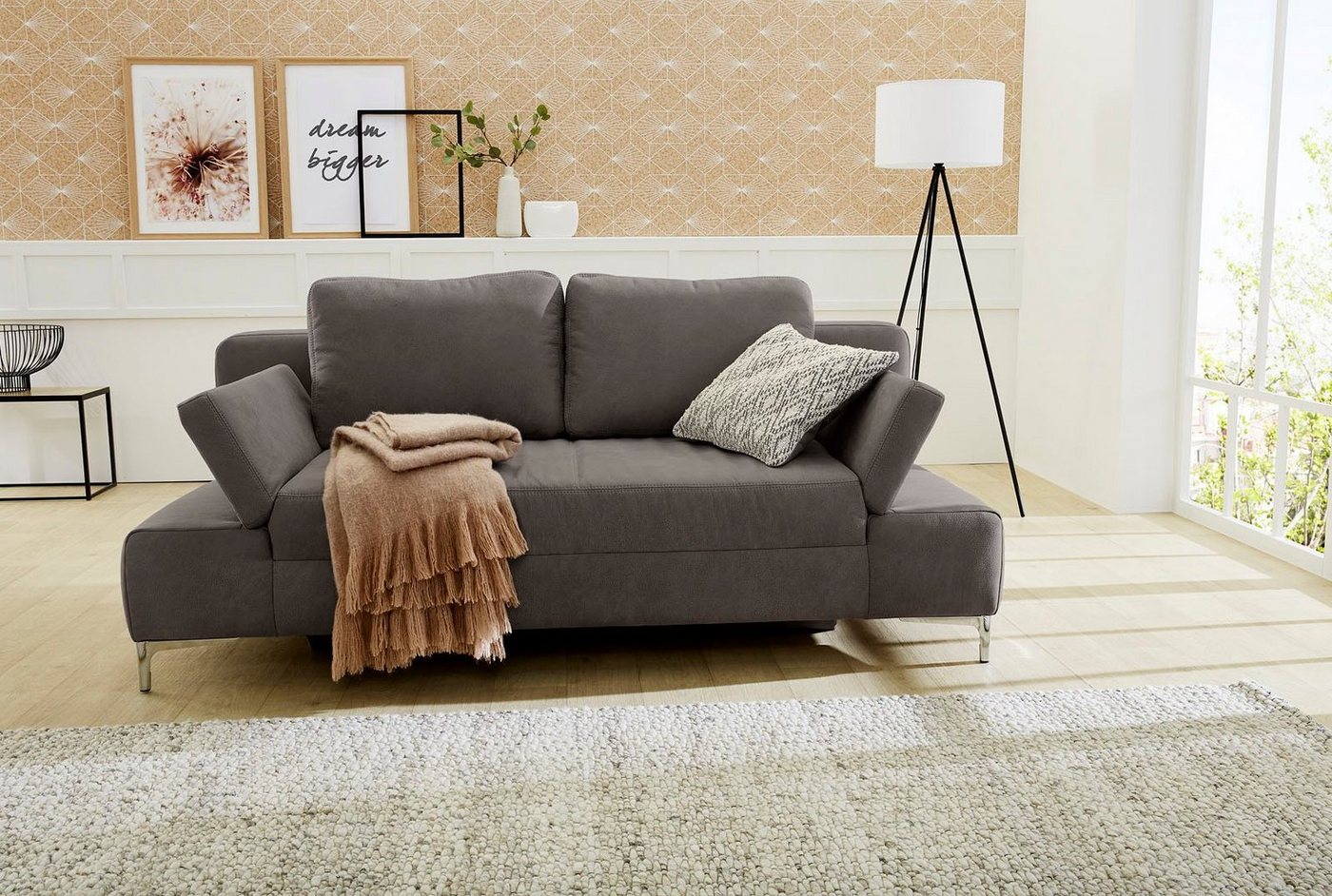 Jockenhöfer Gruppe Schlafsofa Jano, B: 202 cm, Liegefl. 144x200 cm, mit Schlaffunktion, Bettkasten, Armteilverstellung & 1 Zierkissen – Bild 5 von 5
