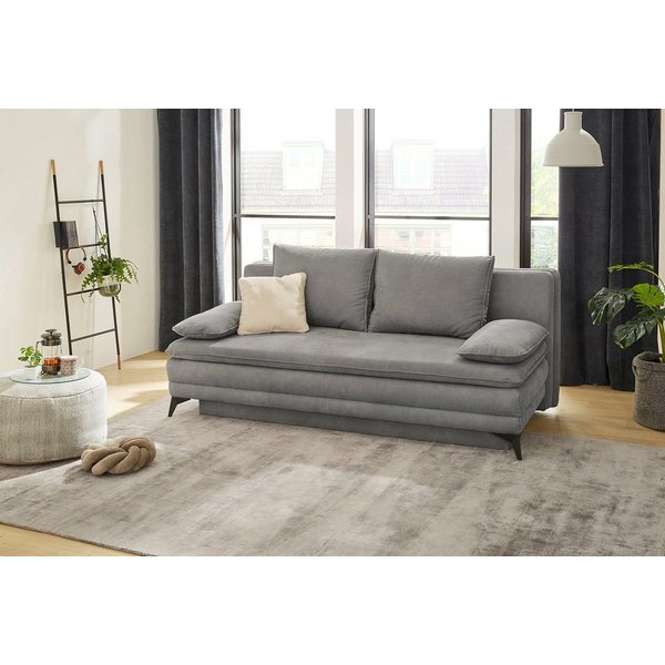 Jockenhöfer Gruppe Schlafsofa Laurin, B: 202 cm, Liegefl. 158x200 cm, Dauerschläfer, mit Schlaffunktion, Bettkasten, Kaltschaumtopper &1 Zierkissen