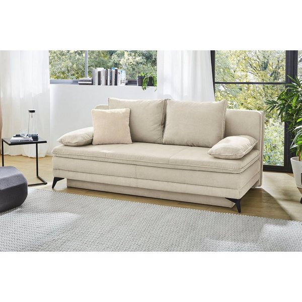 Jockenhöfer Gruppe Schlafsofa Laurin, B: 202 cm, Liegefl. 158x200 cm, Dauerschläfer, mit Schlaffunktion, Bettkasten, Kaltschaumtopper &1 Zierkissen