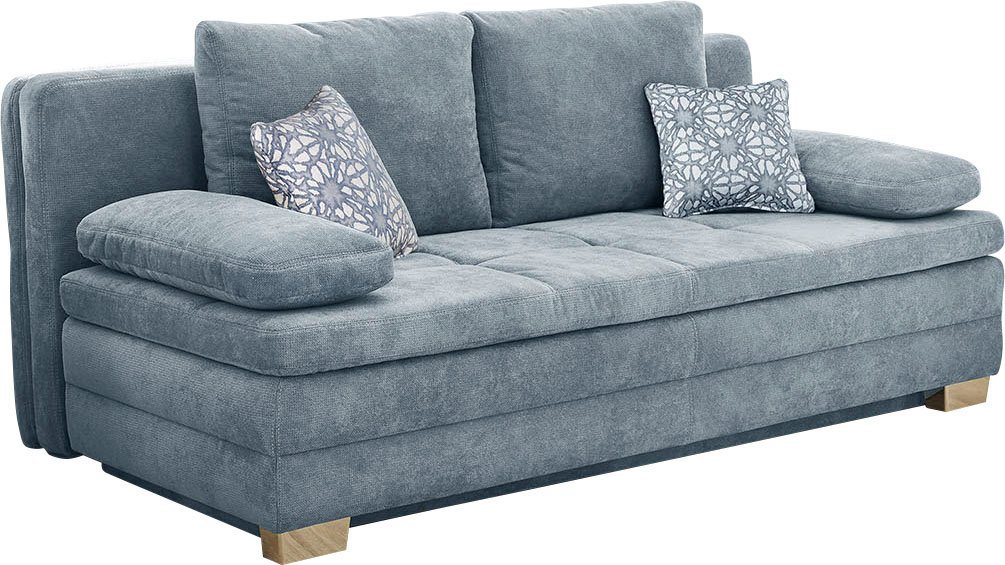 Jockenhöfer Gruppe Schlafsofa Lincoln, B: 203 cm, Liegefl. 160x203 cm, Dauerschläfer, mit Schlaffunktion, Bettkasten, Kaltschaumtopper & 2 Zierkissen – Bild 3 von 5