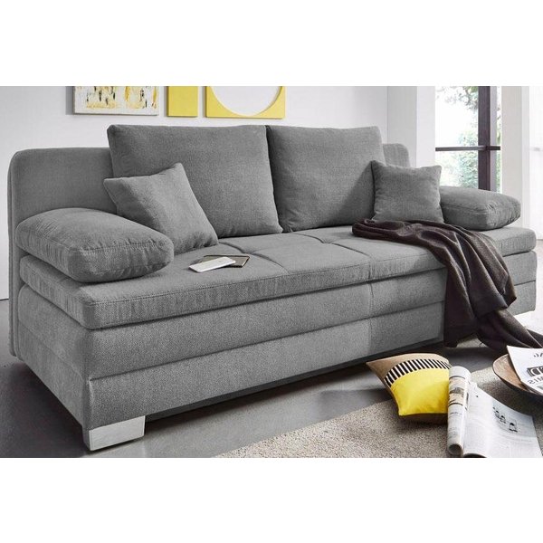 Jockenhöfer Gruppe Schlafsofa Lindau, B: 203 cm, Liegefl. 160x203 cm, mit Schlaffunktion, Bettkasten, Zierkissen & Kaltschaumtopper