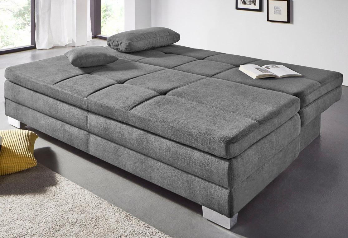 Jockenhöfer Gruppe Schlafsofa Lindau, B: 203 cm, Liegefl. 160x203 cm, mit Schlaffunktion, Bettkasten, Zierkissen & Kaltschaumtopper – Bild 2 von 5