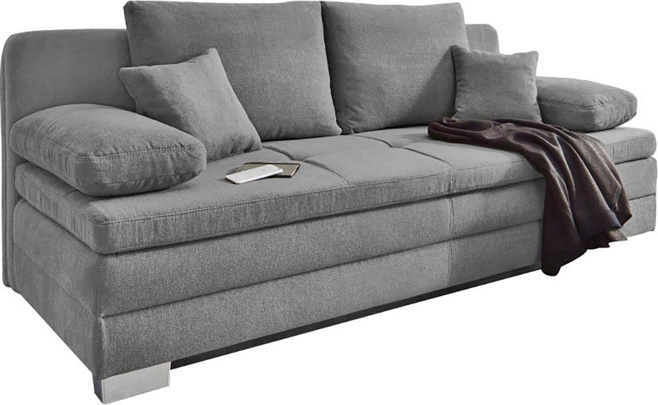 Jockenhöfer Gruppe Schlafsofa Lindau, B: 203 cm, Liegefl. 160x203 cm, mit Schlaffunktion, Bettkasten, Zierkissen & Kaltschaumtopper – Bild 3 von 5