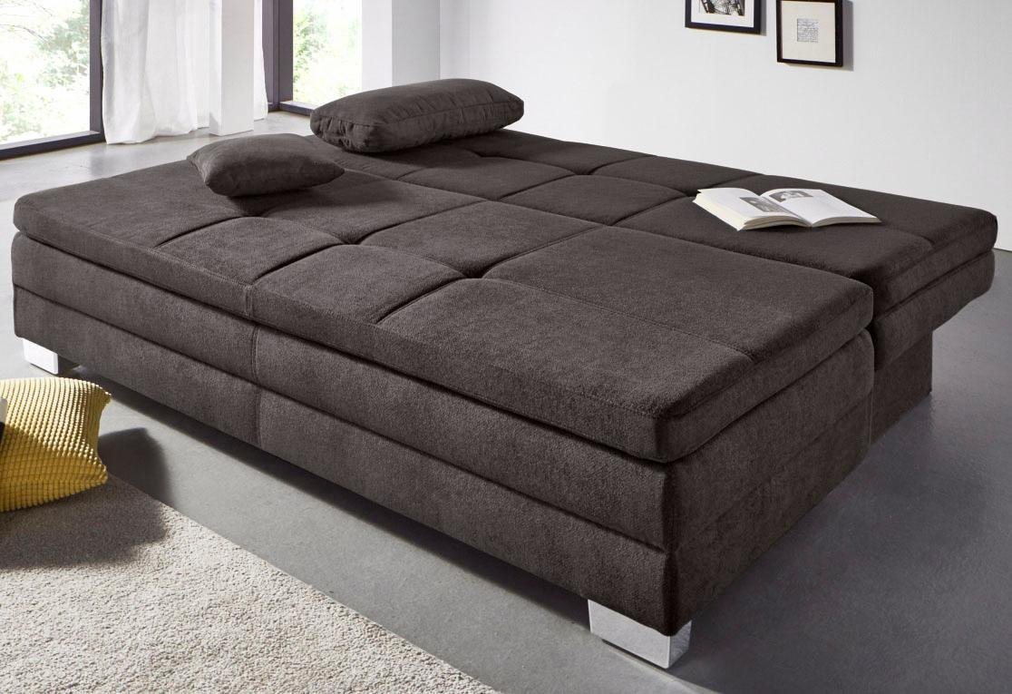 Jockenhöfer Gruppe Schlafsofa Lindau, B: 203 cm, Liegefl. 160x203 cm, mit Schlaffunktion, Bettkasten, Zierkissen & Kaltschaumtopper – Bild 2 von 5